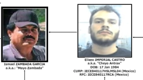 Eliseo Imperial Castro, “El Cheyo Antrax”, es sobrino de “Mayo” Zambada.