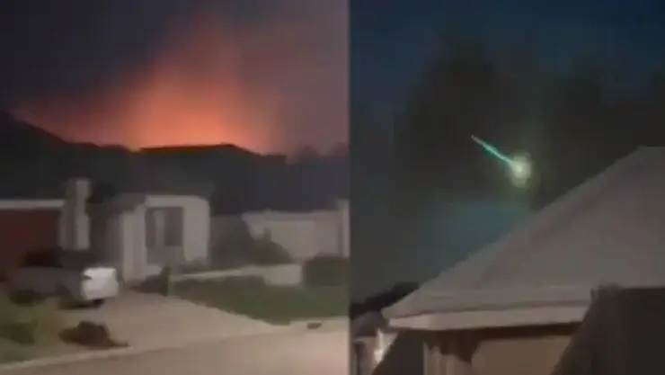 VIDEO: Salió a grabar incendio forestal y captó un meteorito en Australia
