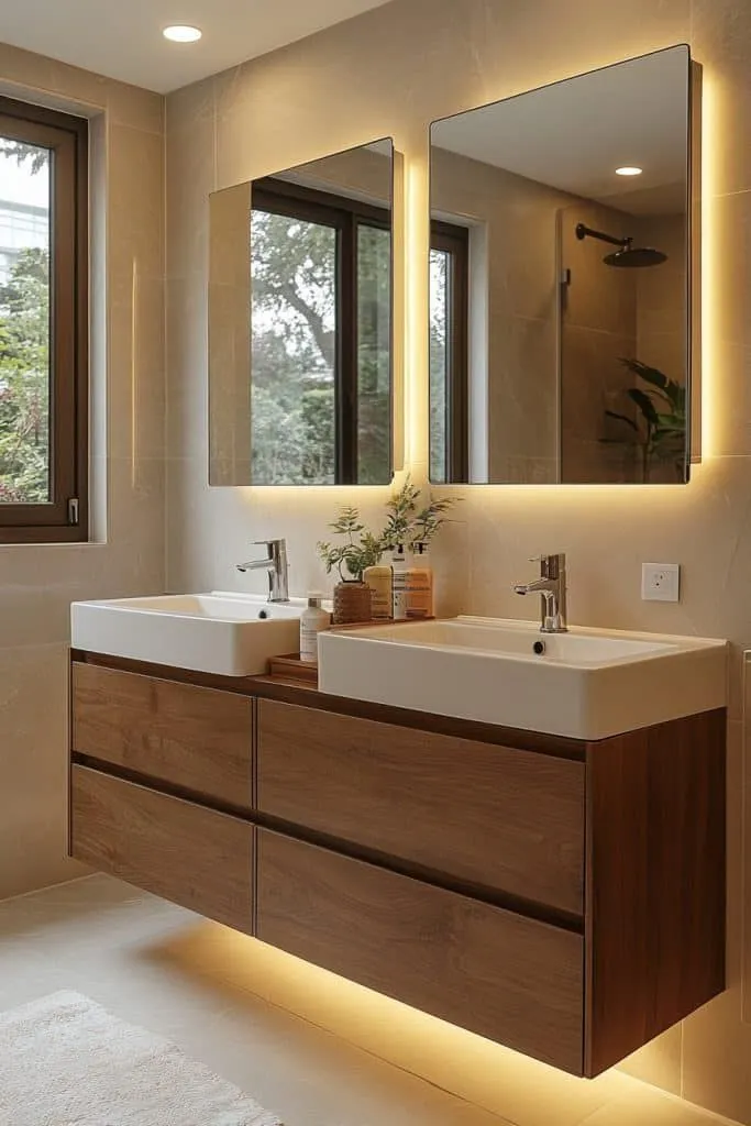 6 ideas para reemplazar el espejo tradicional de baño por diseños modernos