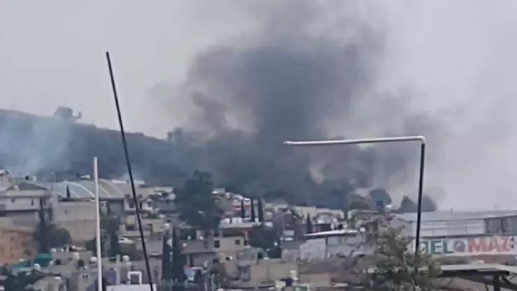 Reportan Incendio en el cerro de Las Peñitas, Edomex