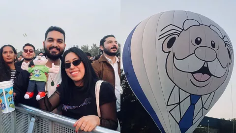 Personas disfrutando del SIMIFEST 2025 y Globo aerostático del Dr. Simi 