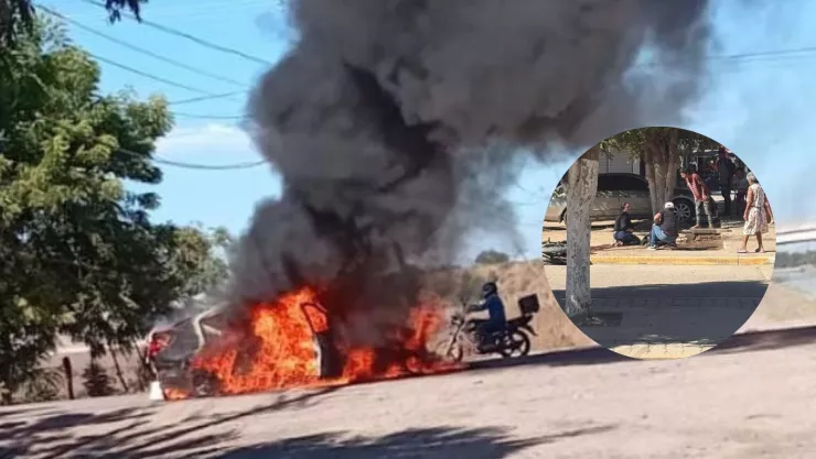 Reportan balacera y carros incendiados en Villa Juárez, Navolato. .jpg