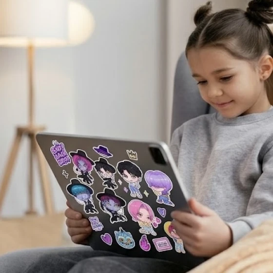 4 ideas de stickers de Baby Saja Boys para decorar la tablet de una verdadera fan de KPop Demon Hunters