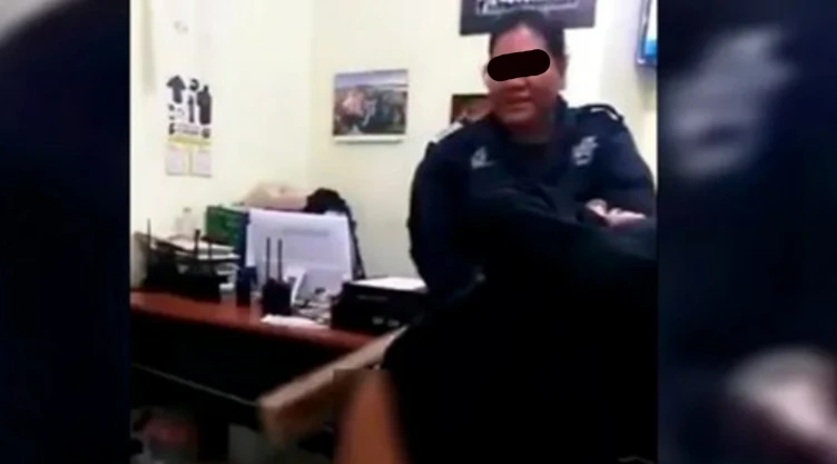 perote policia tablazos detenido