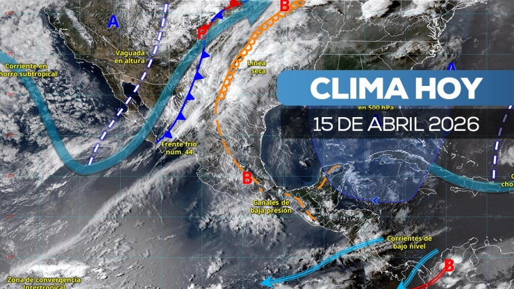 Clima en México 15 de abril: Frente frío 44 trae tornados al norte