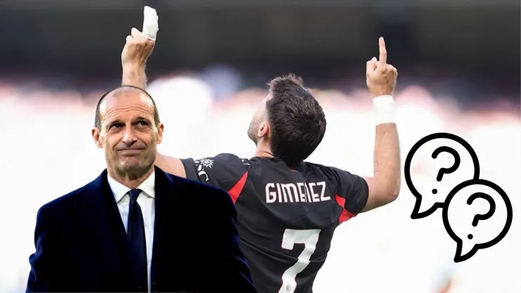 Santiago Gimenez fue sustituido en el duelo entre el Milan y la Juventus.