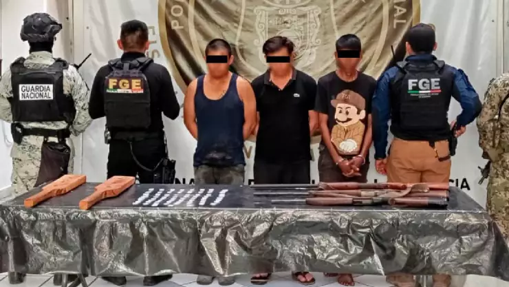 Detenidos con armas y droga en Acapulco