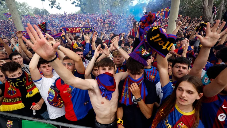 Hinchas del Barcelona