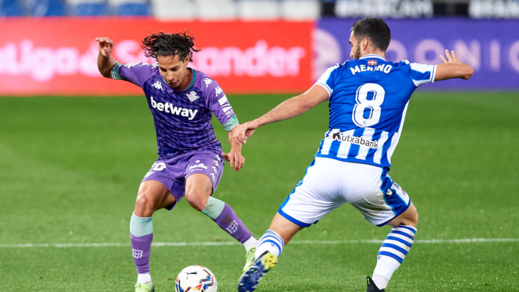 Diego Lainez ante Real Sociedad