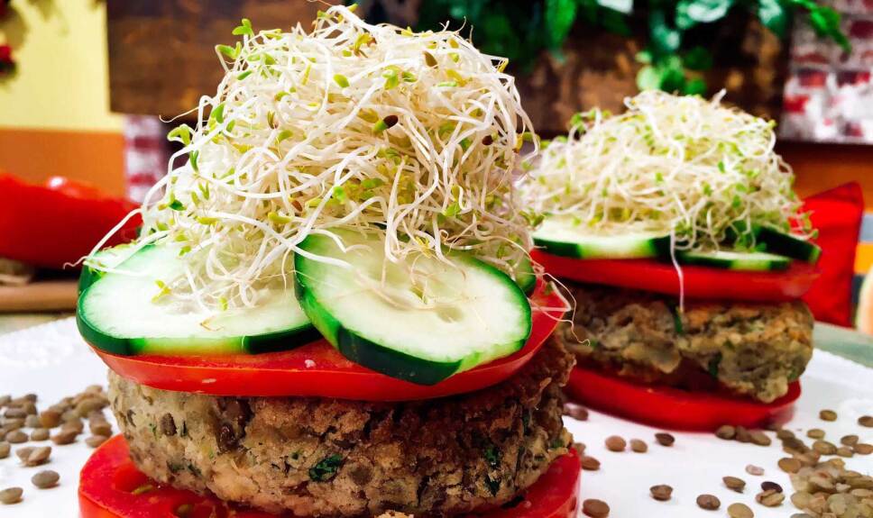 Receta Hamburguesa de lentejas Cocineros Mexicanos