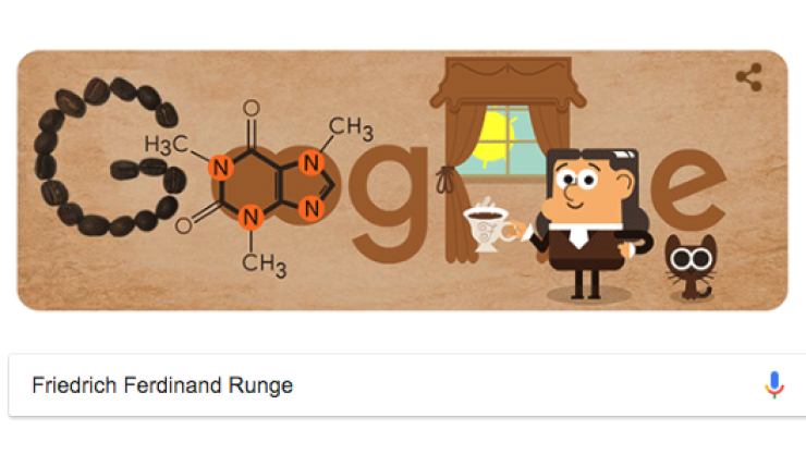 Doodle de Google sobre cafeína