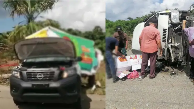 Chetumal Hacen rapiña a camión de dulces tras choque, hay lesionados