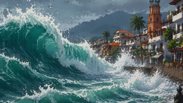 ¡Olas de hasta 3 metros! Hay alerta en Puerto Vallarta por Mar de Fondo hoy 17 de abril