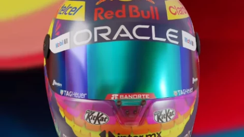 Casco de ‘Checo´ Pérez