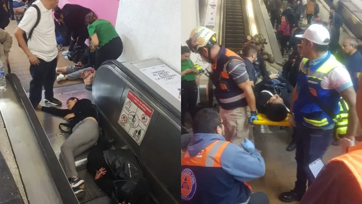 Escalera del Metro CDMX provoca grave accidente en la estación Polanco; hay personas heridas