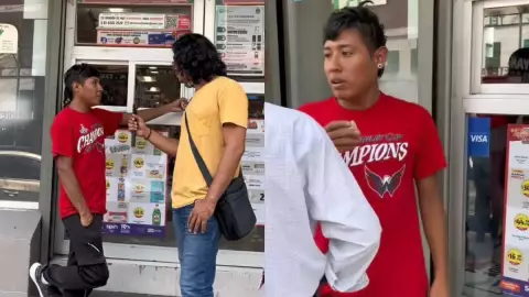 VIDEO_ Hombre gana hasta 1, 500 pesos diario por abrir puertas del Oxxo