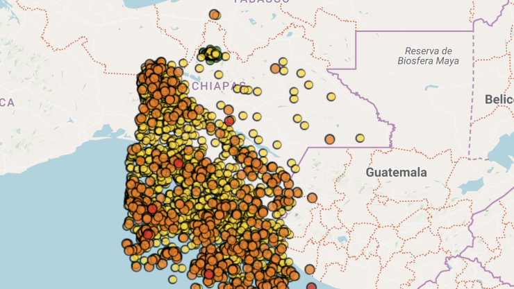 Más de 2 mil sismos en Chiapas 2025