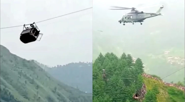 VIDEO: Seis niños y dos adultos quedan atrapados tras falla de un teleférico en Pakistán