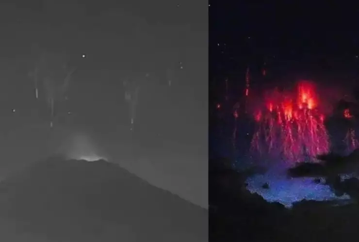 fenómeno espectro rojo volcán popocatépetl