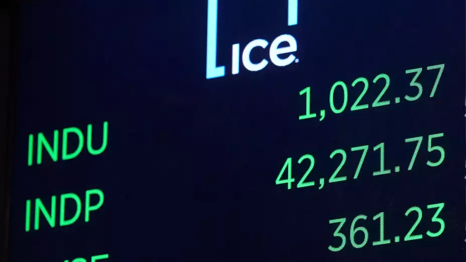 Tablero de índices bursátiles en la BVNY.