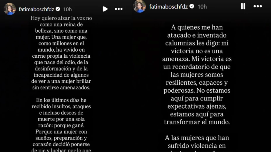 Fatima Bosch responde a insultos.