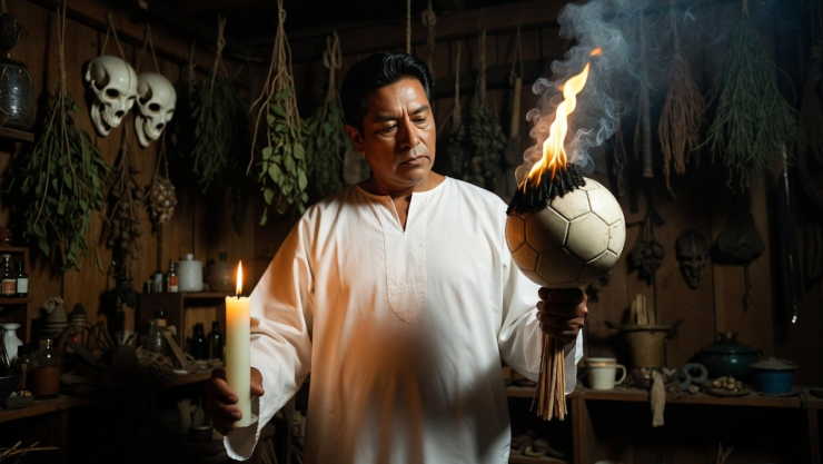 Brujo de Catemaco es captado trabajando a la Selección Mexicana