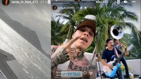 Santa Fe Klan presume vacaciones en la playa.