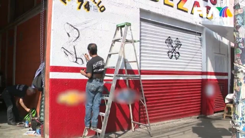 Los rótulos en puestos de la alcaldía Cuauhtémoc no se permitían.
