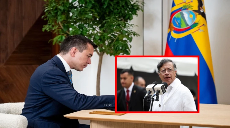 Presidente de Daniel Noboa señala posible contacto de Gustavo Petro con en narco más poderoso de Ecuador