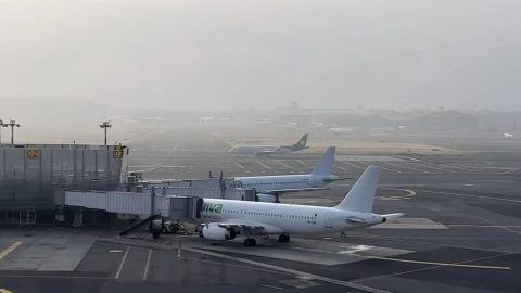Vuelos afectados por banco de niebla en AICM
