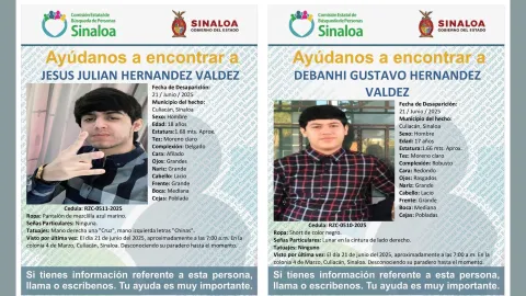 Desaparecen dos hermanos en la colonia 4 de Marzo en Culiacán Jesús Julián y Debanhi Gustavo Hernández Valdez. (1).jpg