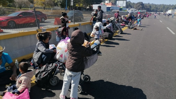 caravana migrante Santa Rita Tlahuapan CDMX