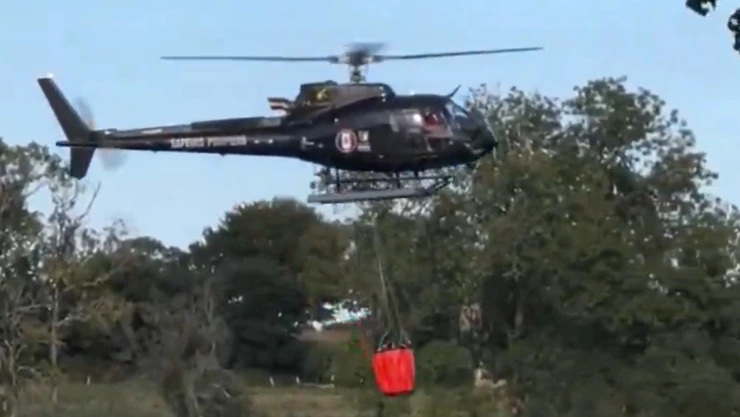 accidente de helicóptero de bomberos