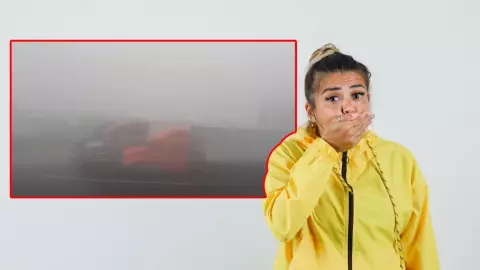 Neblina extrema en La Rumorosa