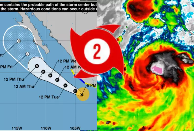 Esta es la ubicación EXACTA del huracán Flossie HOY, 1 de julio; evolucionará a categoría 2 este martes