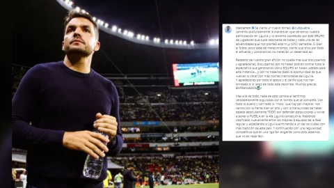 Larcamón manda mensaje