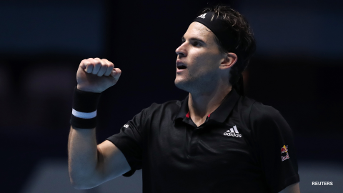 Dominic Thiem festeja su triunfo