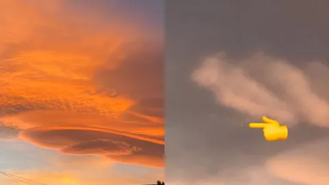 ¿Un ovni? Captan nubes en el cielo en forma en nave espacial