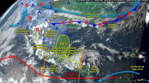 Clima en Quintana Roo, Yucatán y Campeche el 18 de agosto de 2022