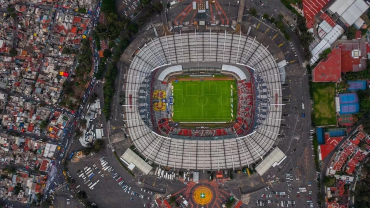 Imagen aérea del Estadio Azteca