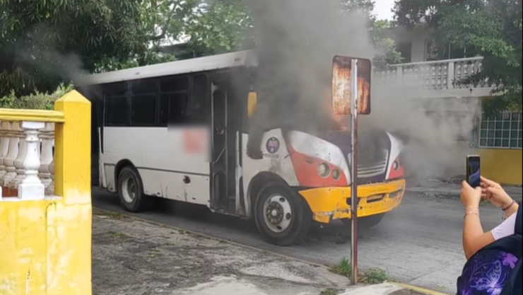 Incendio autobús Veracruz