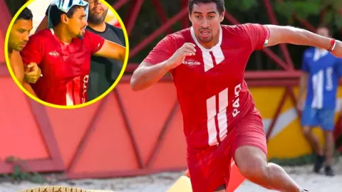 ¡Vaya susto! Pato Araujo se abrió la cabeza tras fuerte golpe en Exatlón