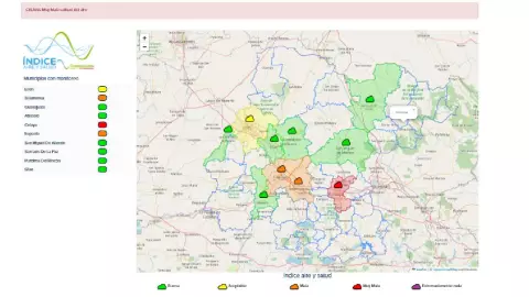 Calidad del aire en Guanajuato 8 de febrero del 2024
