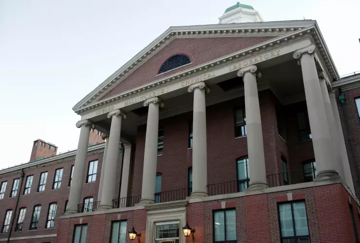 FILE PHOTO: The exterior of The Department of Chemistry and Chemical Biology at Harvard University.  The head of the department, Dr. Charles Lieber, is charged with lying to the federal authorities in connection with aiding China