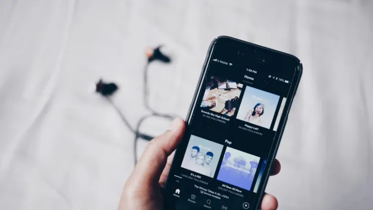 Spotify desde un dispositivo móvil