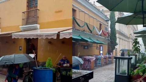 Fuertes lluvias sorprenden a San Cristóbal de las Casas hoy 23 de septiembre