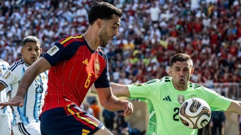 Anularon goles de España Argentina
