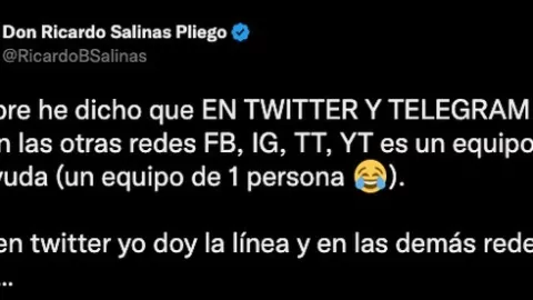 Ricardo B. Salinas Pliego revela quién está detrás de sus cuentas