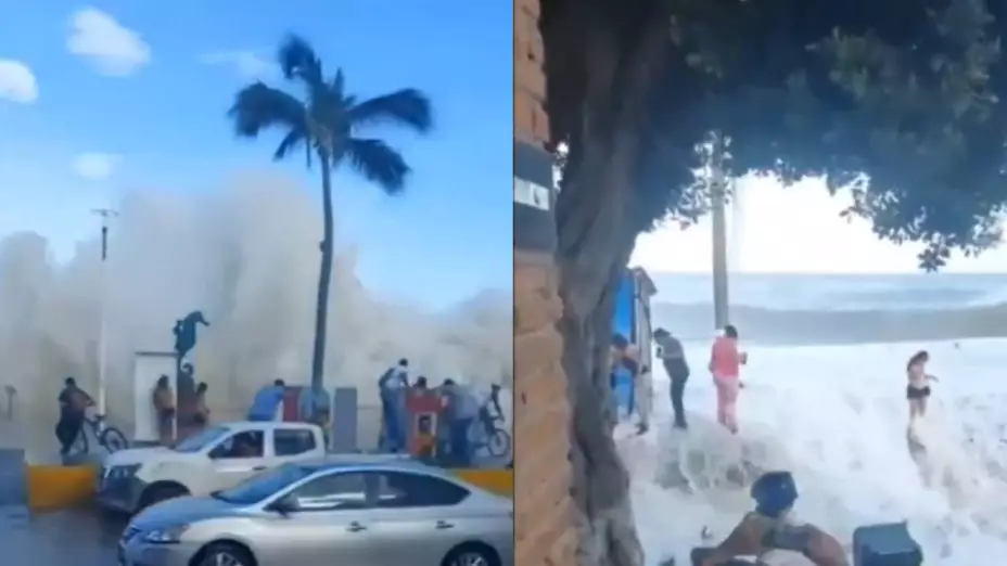 Ola gigante en Puerto Vallarta