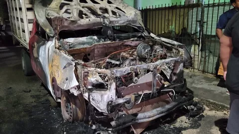 camioneta calcinada kanasin